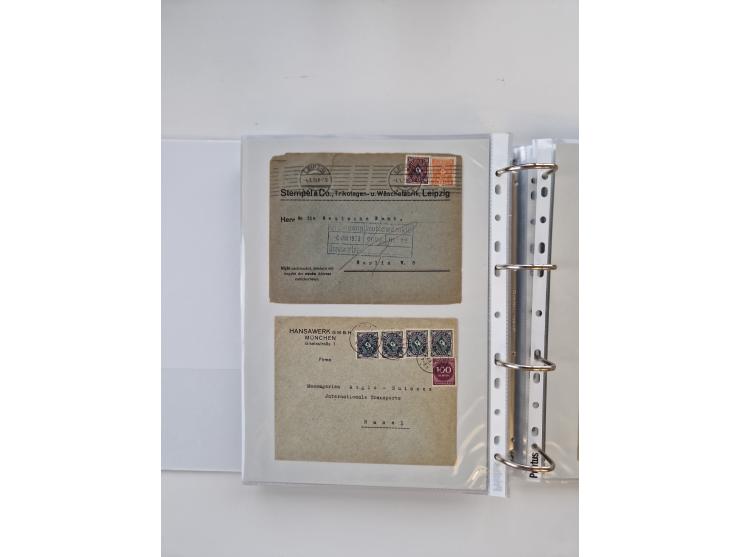 1920/23, umfangreiche Sammlung mit über 4600 Briefen, Karten und Ganzsachen. Dabei interessante Frankaturen, Blockeinheiten, 