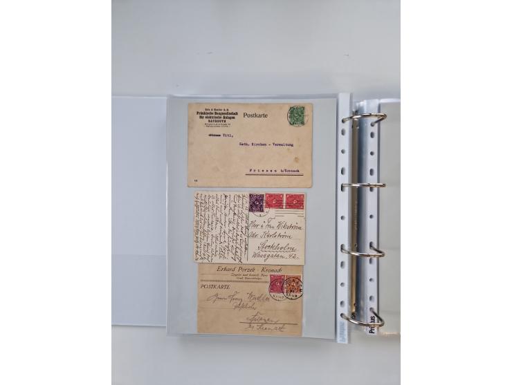 1920/23, umfangreiche Sammlung mit über 4600 Briefen, Karten und Ganzsachen. Dabei interessante Frankaturen, Blockeinheiten, 