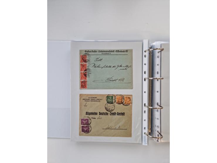 1920/23, umfangreiche Sammlung mit über 4600 Briefen, Karten und Ganzsachen. Dabei interessante Frankaturen, Blockeinheiten, 