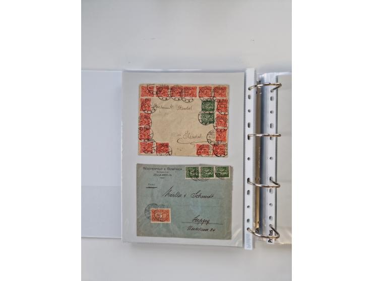 1920/23, umfangreiche Sammlung mit über 4600 Briefen, Karten und Ganzsachen. Dabei interessante Frankaturen, Blockeinheiten, 