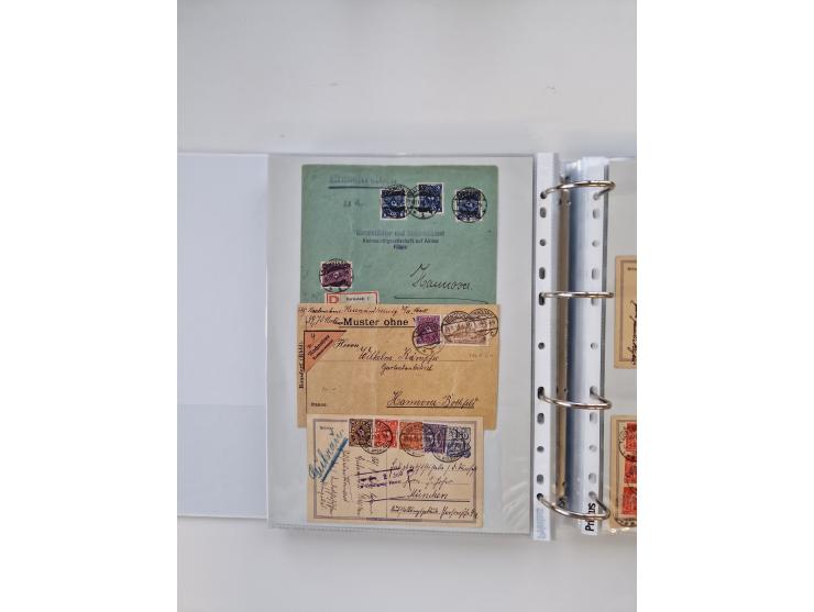 1920/23, umfangreiche Sammlung mit über 4600 Briefen, Karten und Ganzsachen. Dabei interessante Frankaturen, Blockeinheiten, 