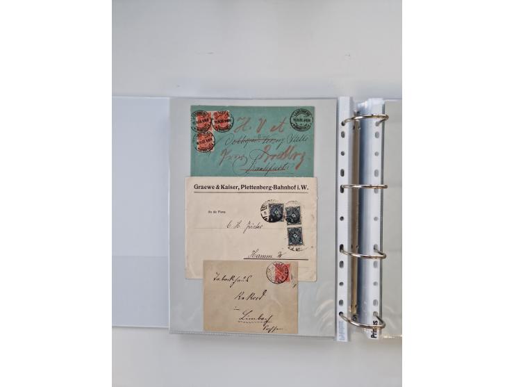 1920/23, umfangreiche Sammlung mit über 4600 Briefen, Karten und Ganzsachen. Dabei interessante Frankaturen, Blockeinheiten, 
