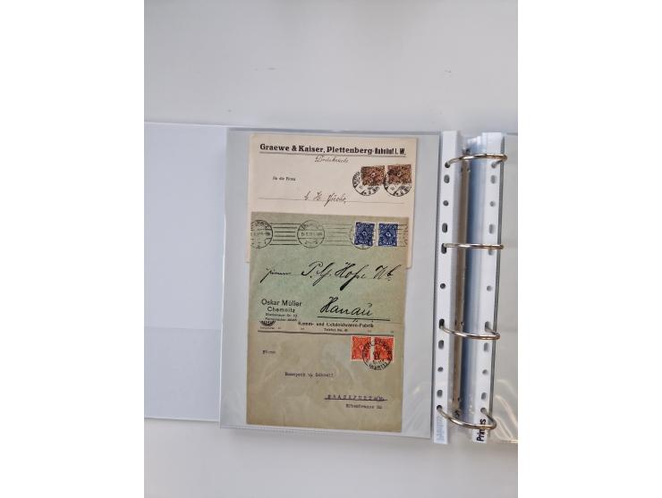 1920/23, umfangreiche Sammlung mit über 4600 Briefen, Karten und Ganzsachen. Dabei interessante Frankaturen, Blockeinheiten, 
