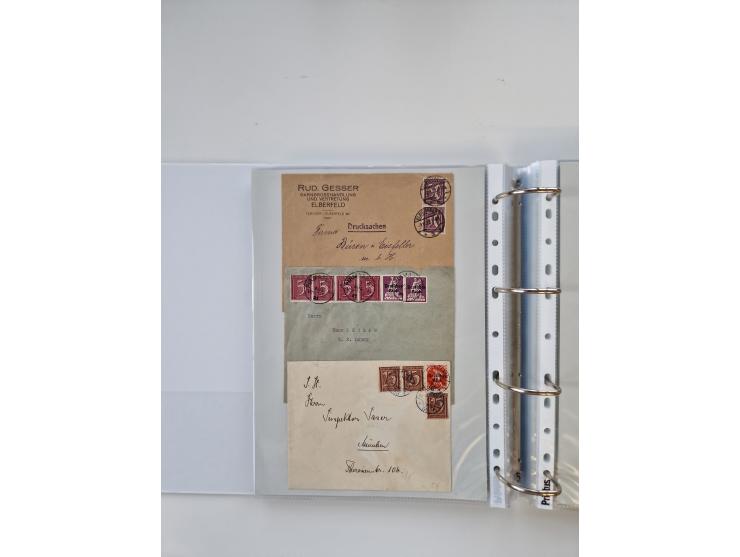 1920/23, umfangreiche Sammlung mit über 4600 Briefen, Karten und Ganzsachen. Dabei interessante Frankaturen, Blockeinheiten, 