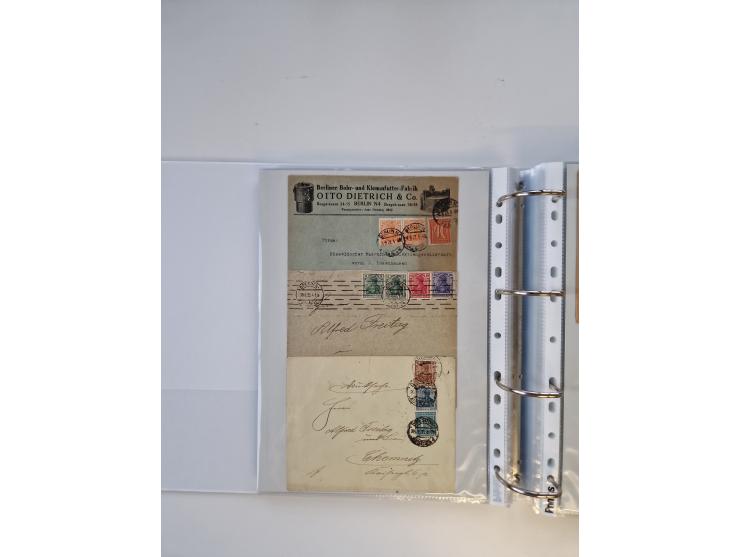 1920/23, umfangreiche Sammlung mit über 4600 Briefen, Karten und Ganzsachen. Dabei interessante Frankaturen, Blockeinheiten, 