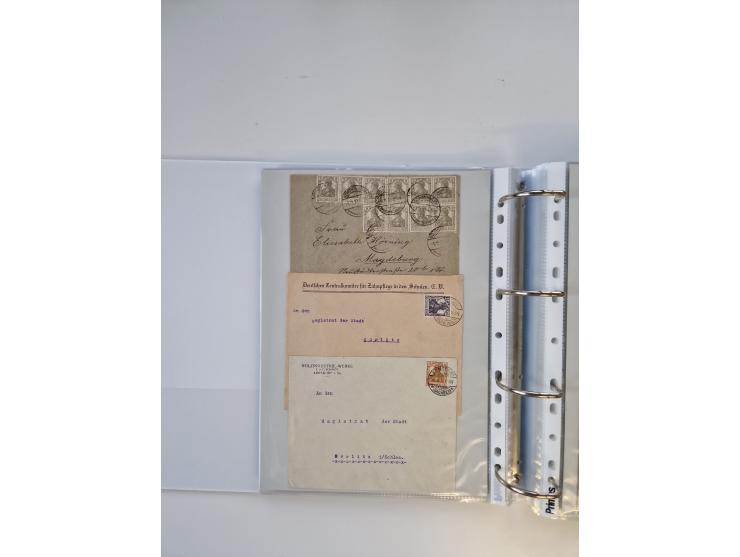 1920/23, umfangreiche Sammlung mit über 4600 Briefen, Karten und Ganzsachen. Dabei interessante Frankaturen, Blockeinheiten, 