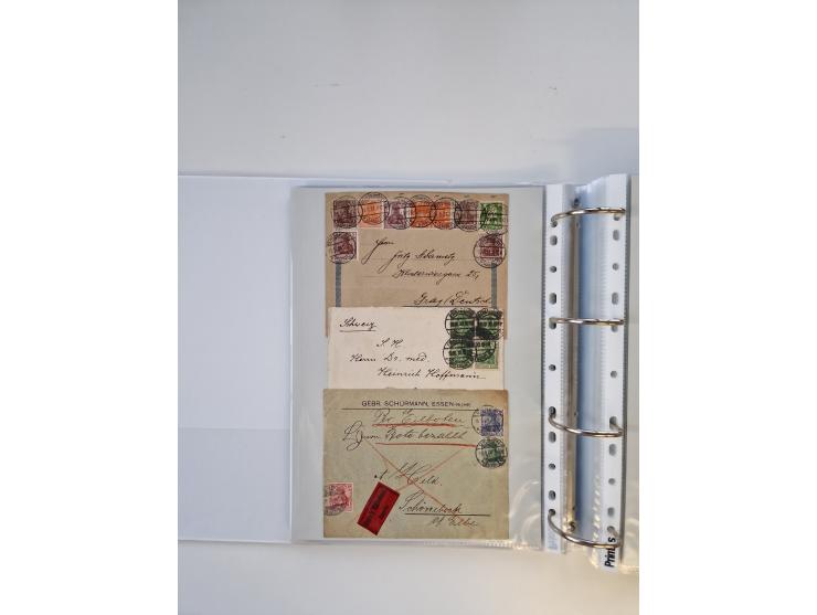 1920/23, umfangreiche Sammlung mit über 4600 Briefen, Karten und Ganzsachen. Dabei interessante Frankaturen, Blockeinheiten, 