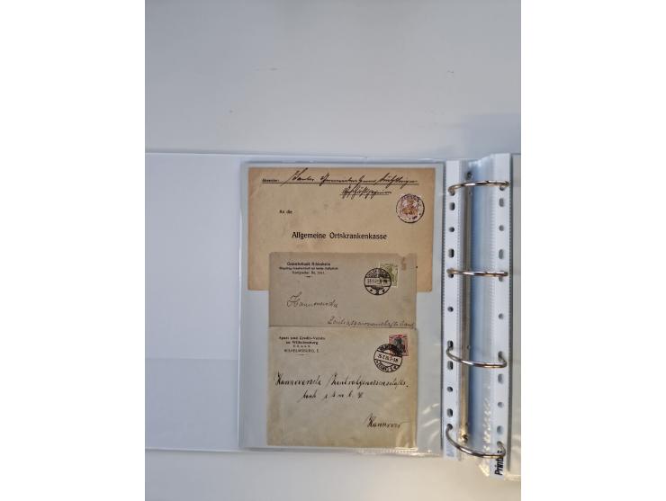 1920/23, umfangreiche Sammlung mit über 4600 Briefen, Karten und Ganzsachen. Dabei interessante Frankaturen, Blockeinheiten, 