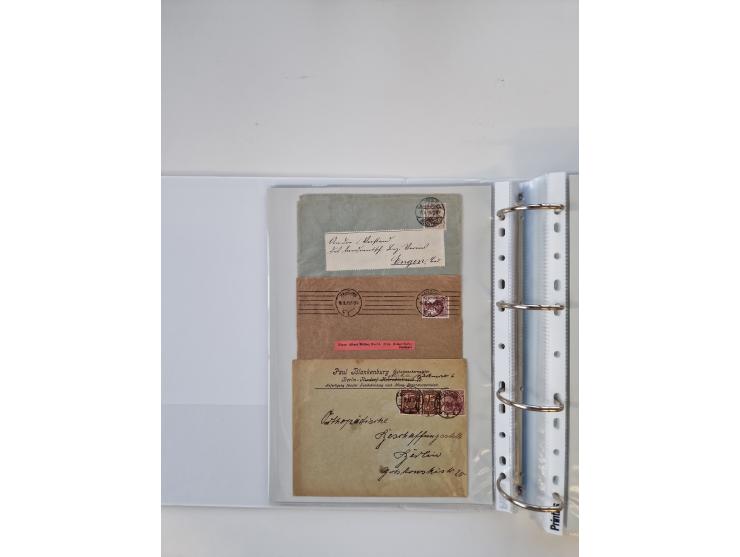 1920/23, umfangreiche Sammlung mit über 4600 Briefen, Karten und Ganzsachen. Dabei interessante Frankaturen, Blockeinheiten, 