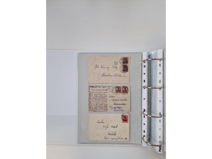 1920/23, umfangreiche Sammlung mit über 4600 Briefen, Karten und Ganzsachen. Dabei interessante Frankaturen, Blockeinheiten, 