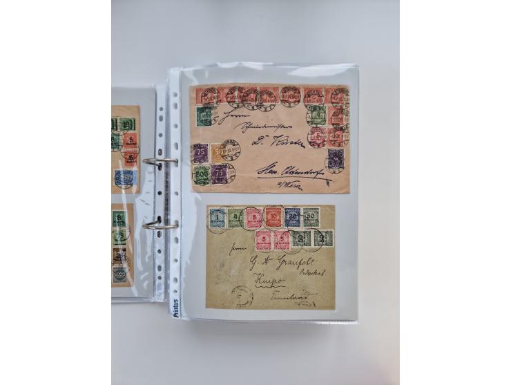 1920/23, umfangreiche Sammlung mit über 4600 Briefen, Karten und Ganzsachen. Dabei interessante Frankaturen, Blockeinheiten, 