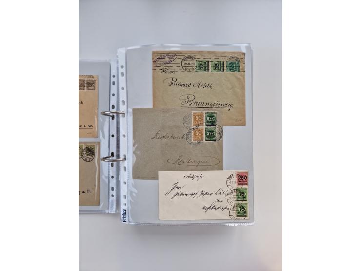 1920/23, umfangreiche Sammlung mit über 4600 Briefen, Karten und Ganzsachen. Dabei interessante Frankaturen, Blockeinheiten, 