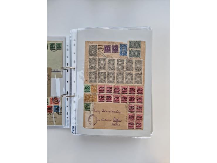 1920/23, umfangreiche Sammlung mit über 4600 Briefen, Karten und Ganzsachen. Dabei interessante Frankaturen, Blockeinheiten, 
