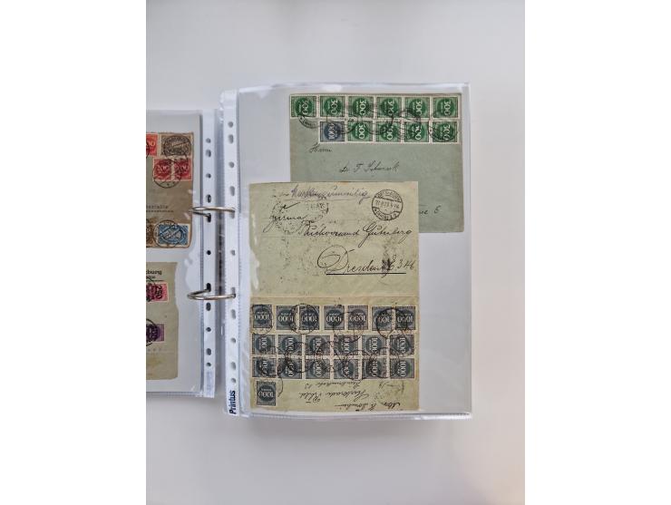1920/23, umfangreiche Sammlung mit über 4600 Briefen, Karten und Ganzsachen. Dabei interessante Frankaturen, Blockeinheiten, 
