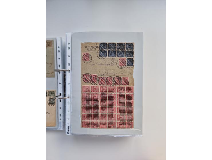 1920/23, umfangreiche Sammlung mit über 4600 Briefen, Karten und Ganzsachen. Dabei interessante Frankaturen, Blockeinheiten, 