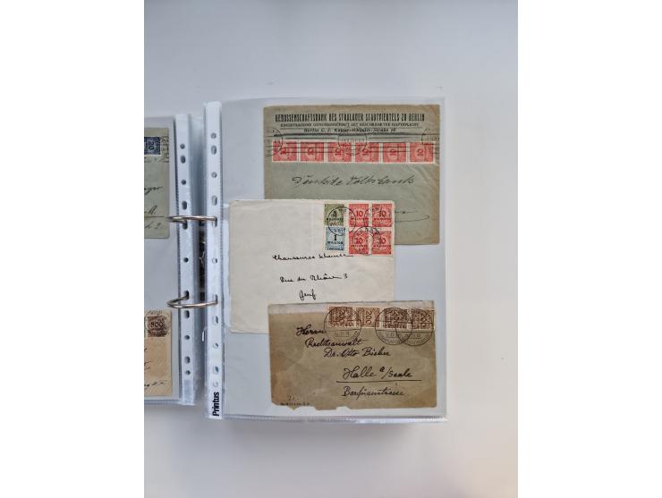 1920/23, umfangreiche Sammlung mit über 4600 Briefen, Karten und Ganzsachen. Dabei interessante Frankaturen, Blockeinheiten, 