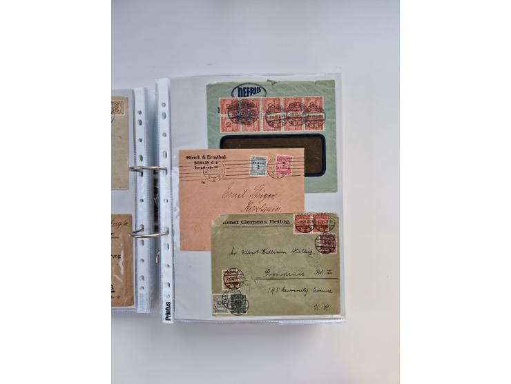 1920/23, umfangreiche Sammlung mit über 4600 Briefen, Karten und Ganzsachen. Dabei interessante Frankaturen, Blockeinheiten, 