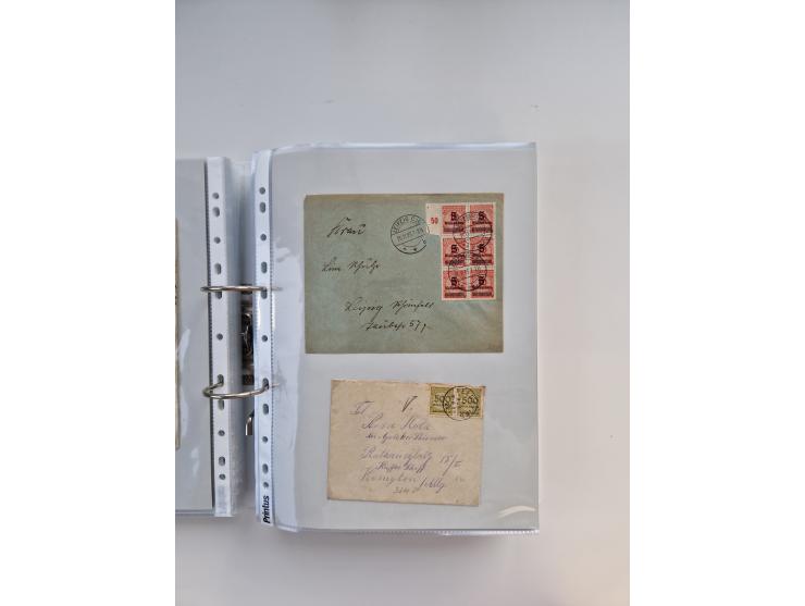 1920/23, umfangreiche Sammlung mit über 4600 Briefen, Karten und Ganzsachen. Dabei interessante Frankaturen, Blockeinheiten, 