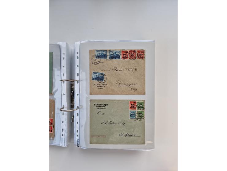 1920/23, umfangreiche Sammlung mit über 4600 Briefen, Karten und Ganzsachen. Dabei interessante Frankaturen, Blockeinheiten, 