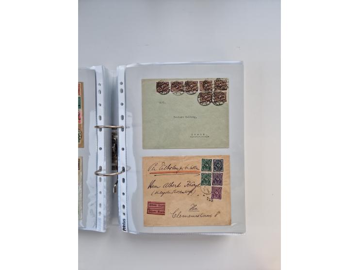 1920/23, umfangreiche Sammlung mit über 4600 Briefen, Karten und Ganzsachen. Dabei interessante Frankaturen, Blockeinheiten, 