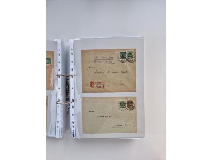 1920/23, umfangreiche Sammlung mit über 4600 Briefen, Karten und Ganzsachen. Dabei interessante Frankaturen, Blockeinheiten, 