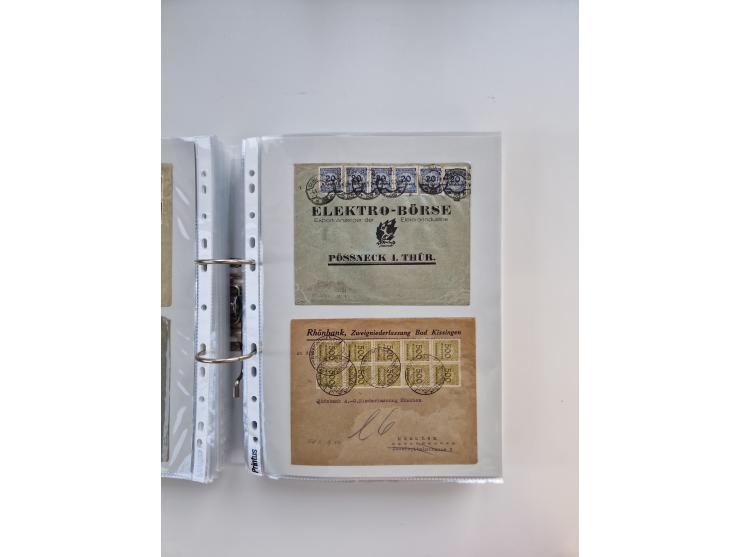 1920/23, umfangreiche Sammlung mit über 4600 Briefen, Karten und Ganzsachen. Dabei interessante Frankaturen, Blockeinheiten, 