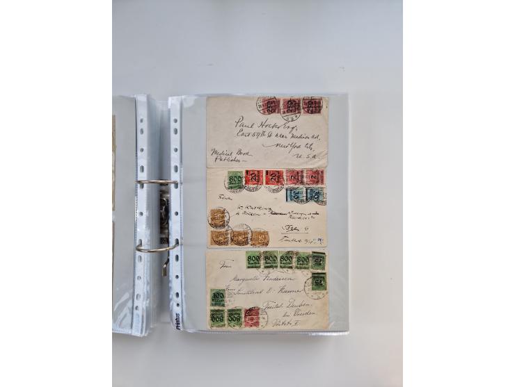1920/23, umfangreiche Sammlung mit über 4600 Briefen, Karten und Ganzsachen. Dabei interessante Frankaturen, Blockeinheiten, 