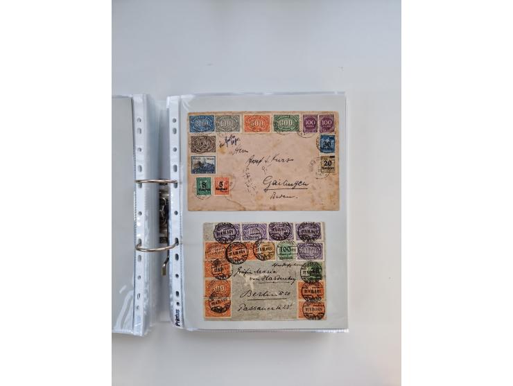 1920/23, umfangreiche Sammlung mit über 4600 Briefen, Karten und Ganzsachen. Dabei interessante Frankaturen, Blockeinheiten, 