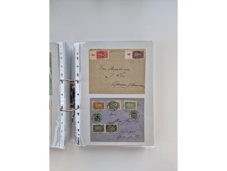 1920/23, umfangreiche Sammlung mit über 4600 Briefen, Karten und Ganzsachen. Dabei interessante Frankaturen, Blockeinheiten, 