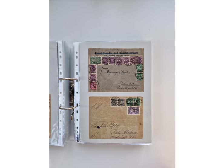 1920/23, umfangreiche Sammlung mit über 4600 Briefen, Karten und Ganzsachen. Dabei interessante Frankaturen, Blockeinheiten, 