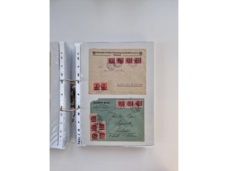 1920/23, umfangreiche Sammlung mit über 4600 Briefen, Karten und Ganzsachen. Dabei interessante Frankaturen, Blockeinheiten, 