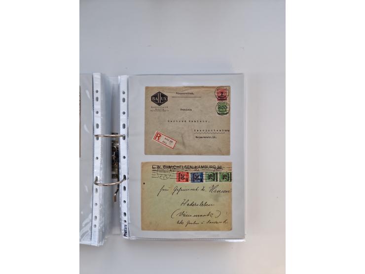 1920/23, umfangreiche Sammlung mit über 4600 Briefen, Karten und Ganzsachen. Dabei interessante Frankaturen, Blockeinheiten, 