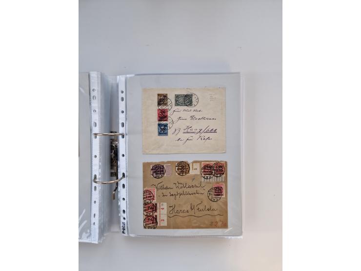 1920/23, umfangreiche Sammlung mit über 4600 Briefen, Karten und Ganzsachen. Dabei interessante Frankaturen, Blockeinheiten, 
