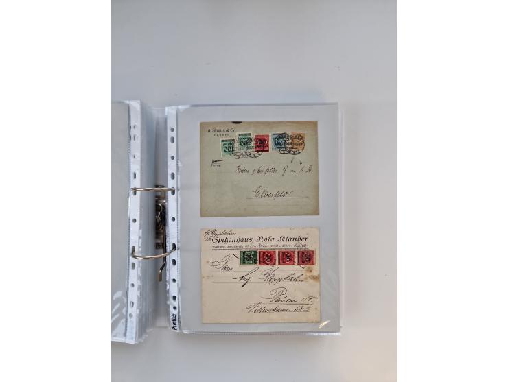 1920/23, umfangreiche Sammlung mit über 4600 Briefen, Karten und Ganzsachen. Dabei interessante Frankaturen, Blockeinheiten, 