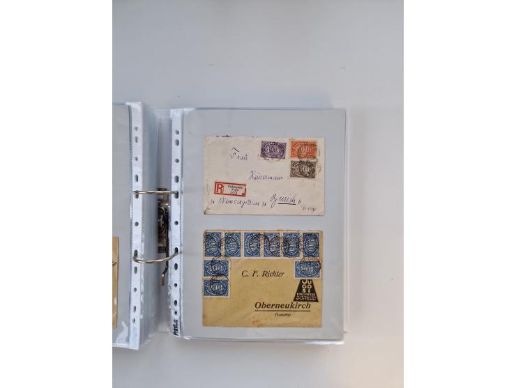 1920/23, umfangreiche Sammlung mit über 4600 Briefen, Karten und Ganzsachen. Dabei interessante Frankaturen, Blockeinheiten, 