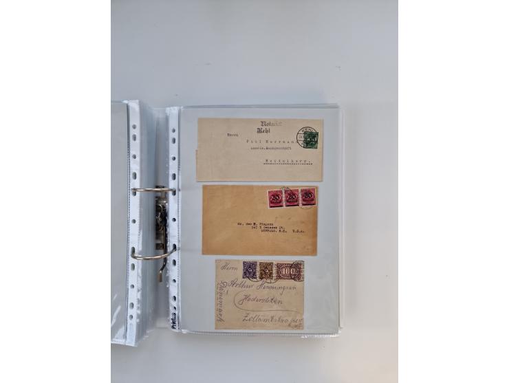 1920/23, umfangreiche Sammlung mit über 4600 Briefen, Karten und Ganzsachen. Dabei interessante Frankaturen, Blockeinheiten, 