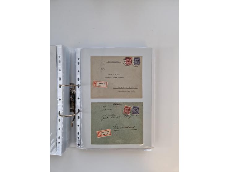 1920/23, umfangreiche Sammlung mit über 4600 Briefen, Karten und Ganzsachen. Dabei interessante Frankaturen, Blockeinheiten, 