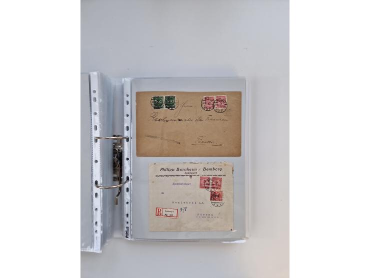 1920/23, umfangreiche Sammlung mit über 4600 Briefen, Karten und Ganzsachen. Dabei interessante Frankaturen, Blockeinheiten, 