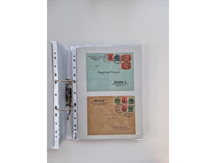 1920/23, umfangreiche Sammlung mit über 4600 Briefen, Karten und Ganzsachen. Dabei interessante Frankaturen, Blockeinheiten, 