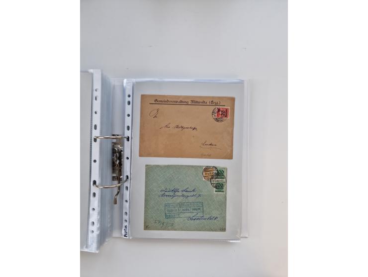 1920/23, umfangreiche Sammlung mit über 4600 Briefen, Karten und Ganzsachen. Dabei interessante Frankaturen, Blockeinheiten, 