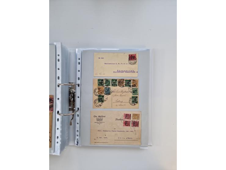1920/23, umfangreiche Sammlung mit über 4600 Briefen, Karten und Ganzsachen. Dabei interessante Frankaturen, Blockeinheiten, 