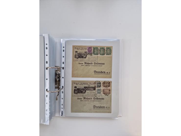 1920/23, umfangreiche Sammlung mit über 4600 Briefen, Karten und Ganzsachen. Dabei interessante Frankaturen, Blockeinheiten, 