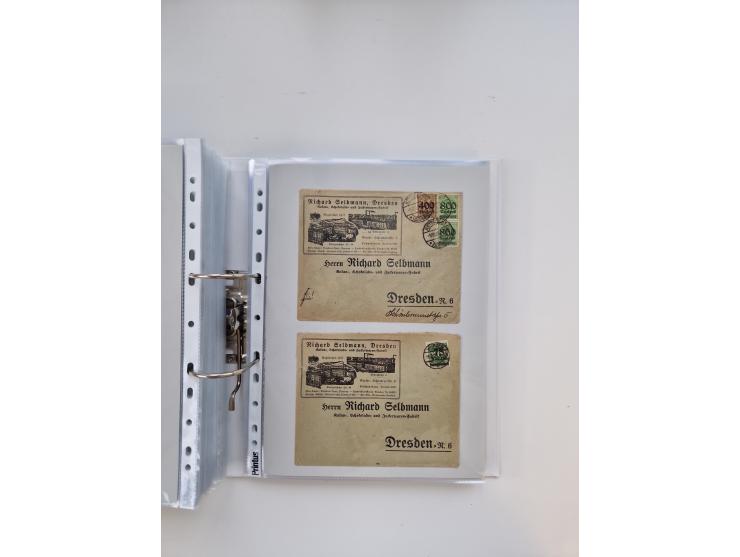 1920/23, umfangreiche Sammlung mit über 4600 Briefen, Karten und Ganzsachen. Dabei interessante Frankaturen, Blockeinheiten, 