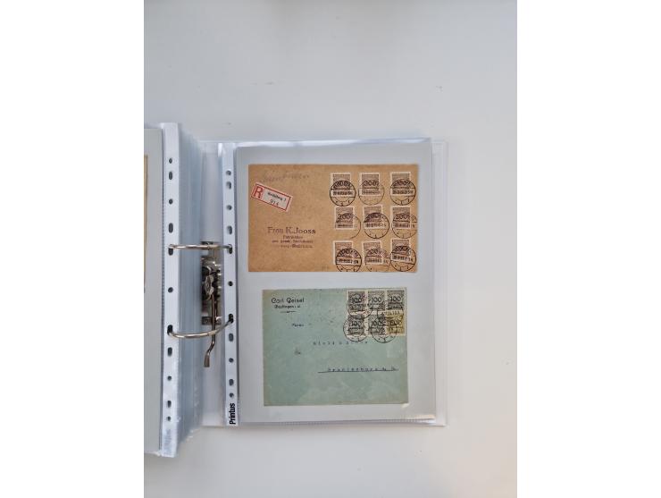 1920/23, umfangreiche Sammlung mit über 4600 Briefen, Karten und Ganzsachen. Dabei interessante Frankaturen, Blockeinheiten, 