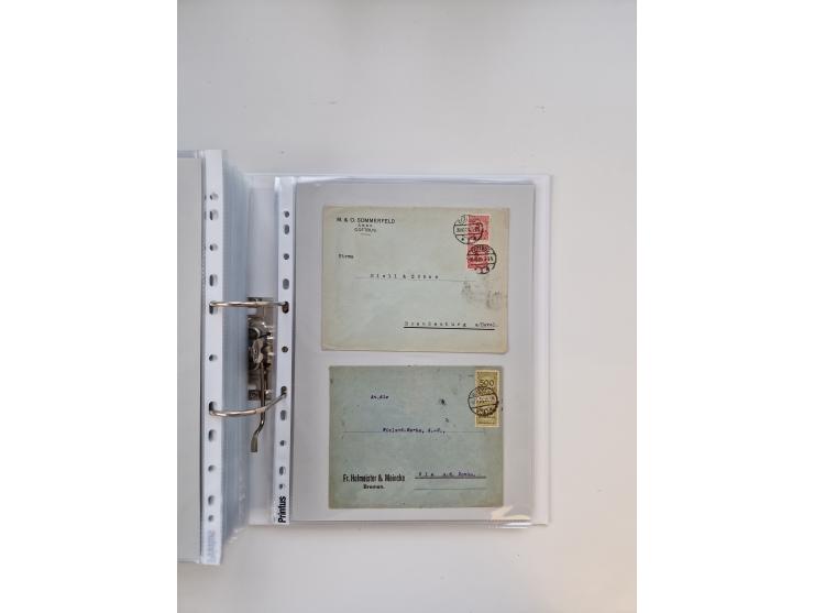 1920/23, umfangreiche Sammlung mit über 4600 Briefen, Karten und Ganzsachen. Dabei interessante Frankaturen, Blockeinheiten, 
