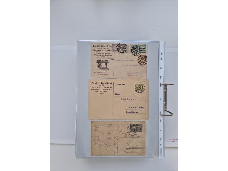 1920/23, umfangreiche Sammlung mit über 4600 Briefen, Karten und Ganzsachen. Dabei interessante Frankaturen, Blockeinheiten, 