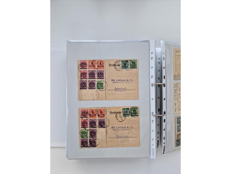 1920/23, umfangreiche Sammlung mit über 4600 Briefen, Karten und Ganzsachen. Dabei interessante Frankaturen, Blockeinheiten, 