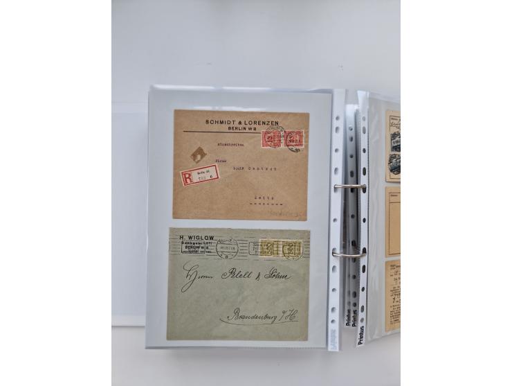 1920/23, umfangreiche Sammlung mit über 4600 Briefen, Karten und Ganzsachen. Dabei interessante Frankaturen, Blockeinheiten, 