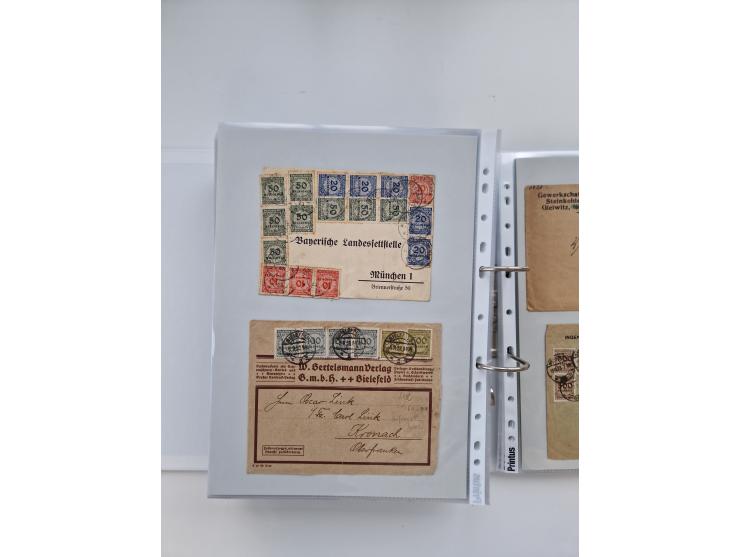 1920/23, umfangreiche Sammlung mit über 4600 Briefen, Karten und Ganzsachen. Dabei interessante Frankaturen, Blockeinheiten, 