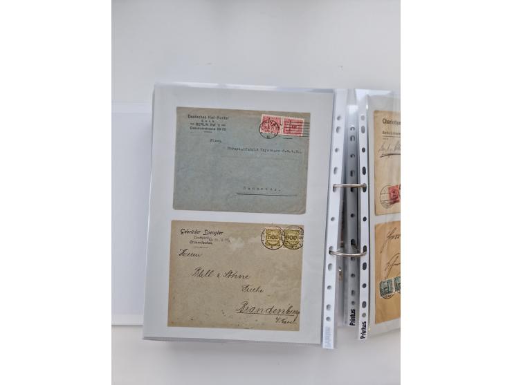 1920/23, umfangreiche Sammlung mit über 4600 Briefen, Karten und Ganzsachen. Dabei interessante Frankaturen, Blockeinheiten, 